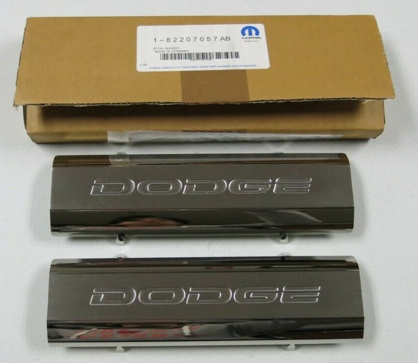 "Dodge" Stainless Steel Rear Door Sill Guards 09-12 Dodge Ram - Click Image to Close